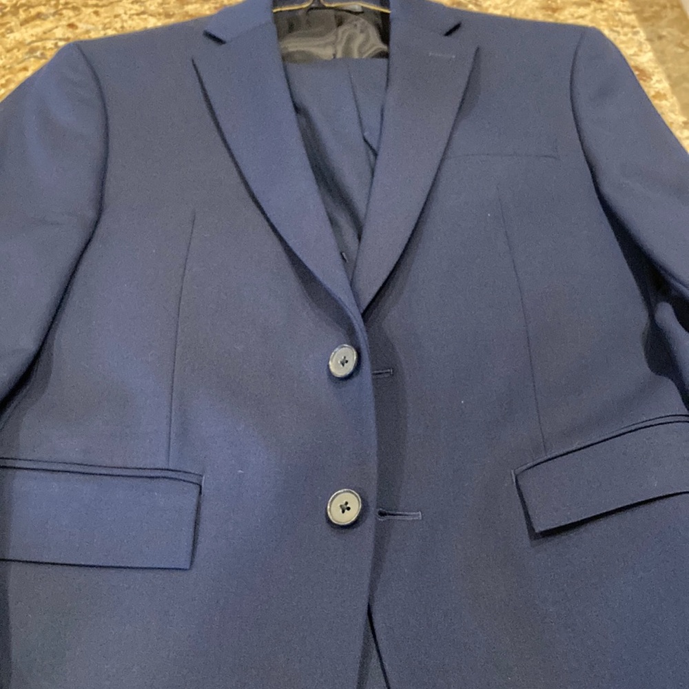 Ryan Seacrest blue suit.  36 small jacket. Pants 30 W 30L.  Worn once.  Perfect